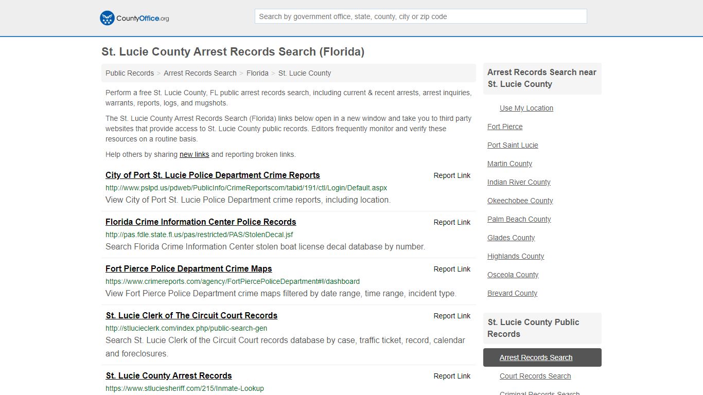 Arrest Records Search - St. Lucie County, FL (Arrests ...